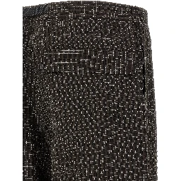 Brown Polyester Casual Pants