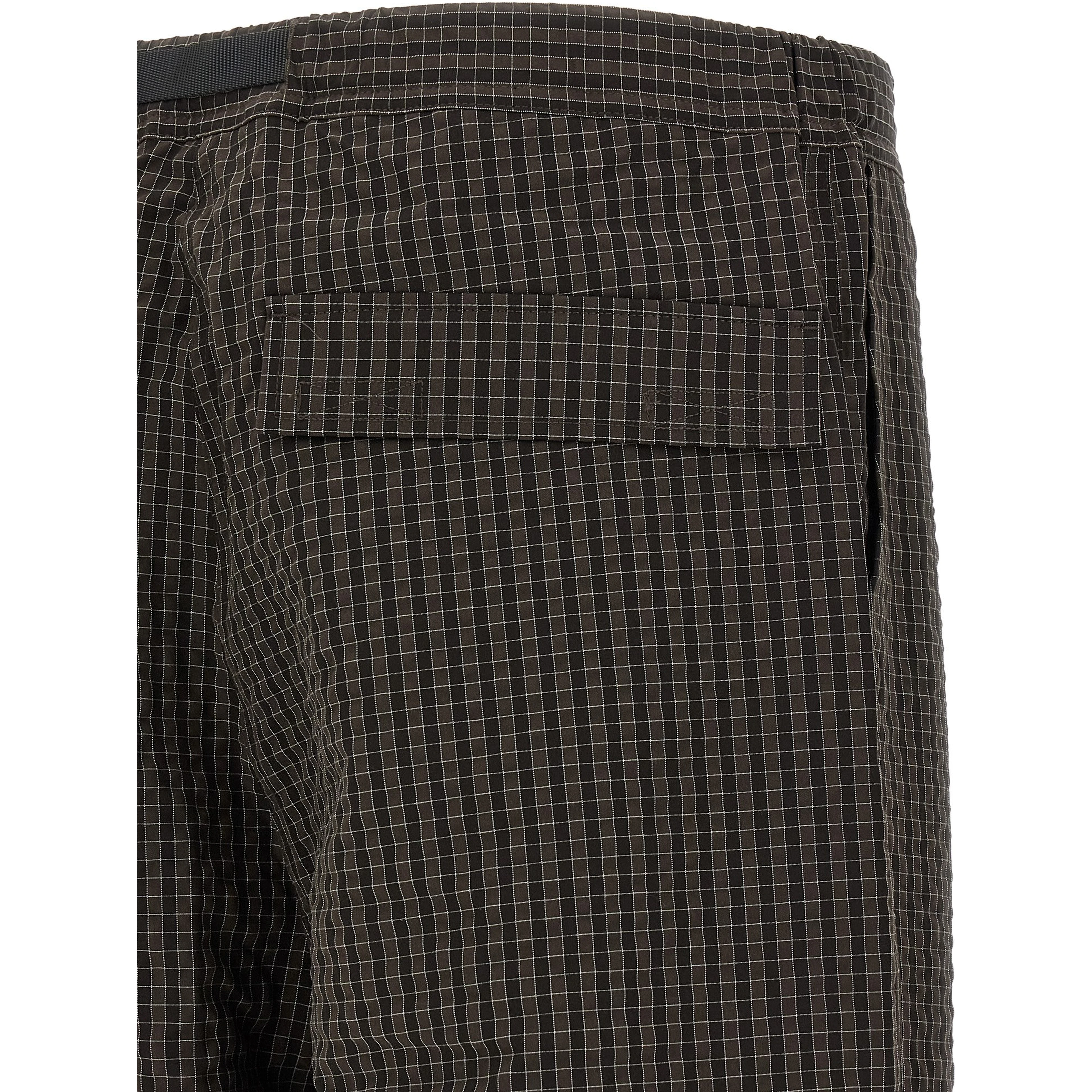 Brown Polyester Casual Pants