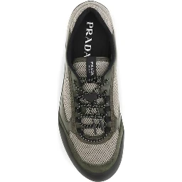 Bicolor Polyester Athletic Sneakers