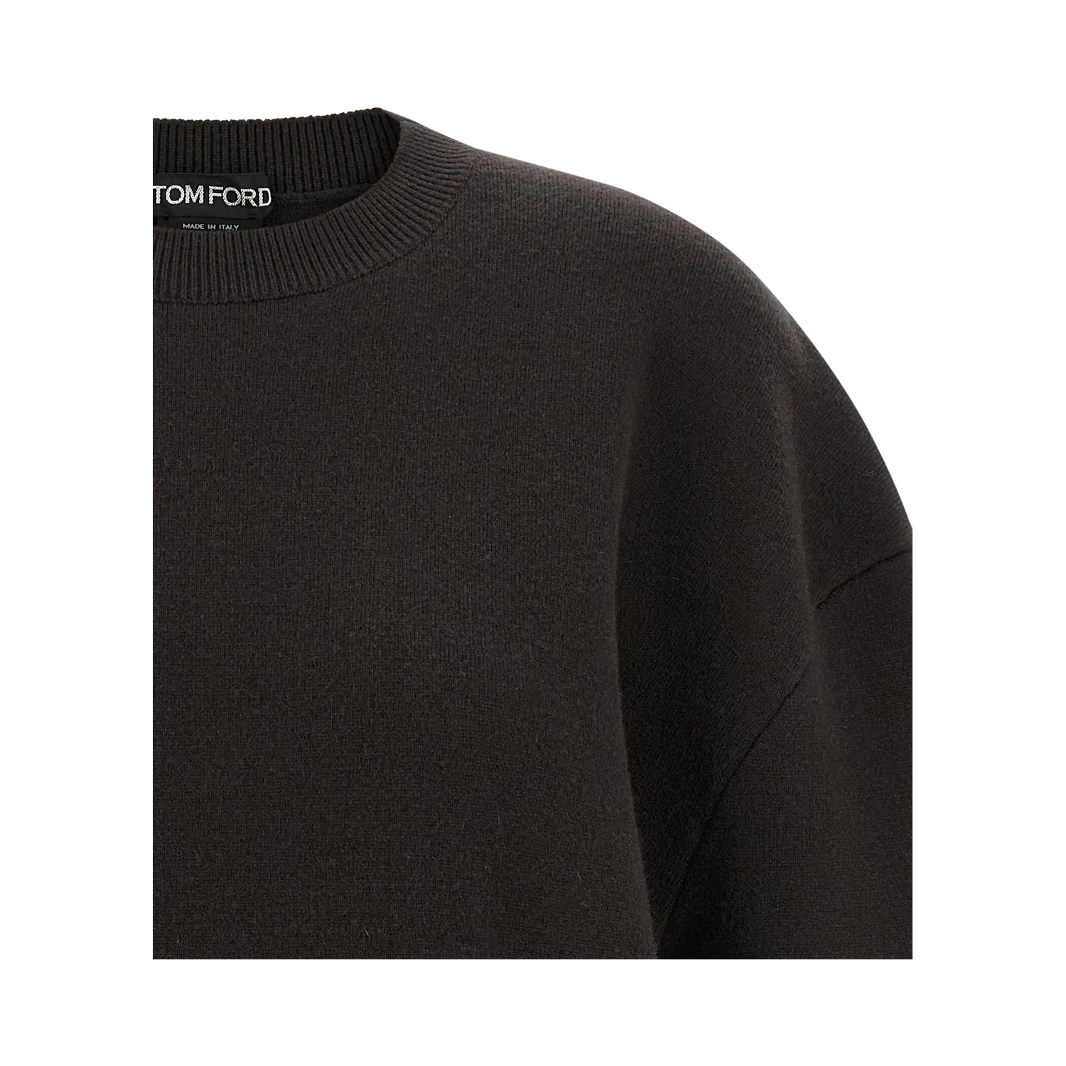 Brown Virgin Wool Short Dress