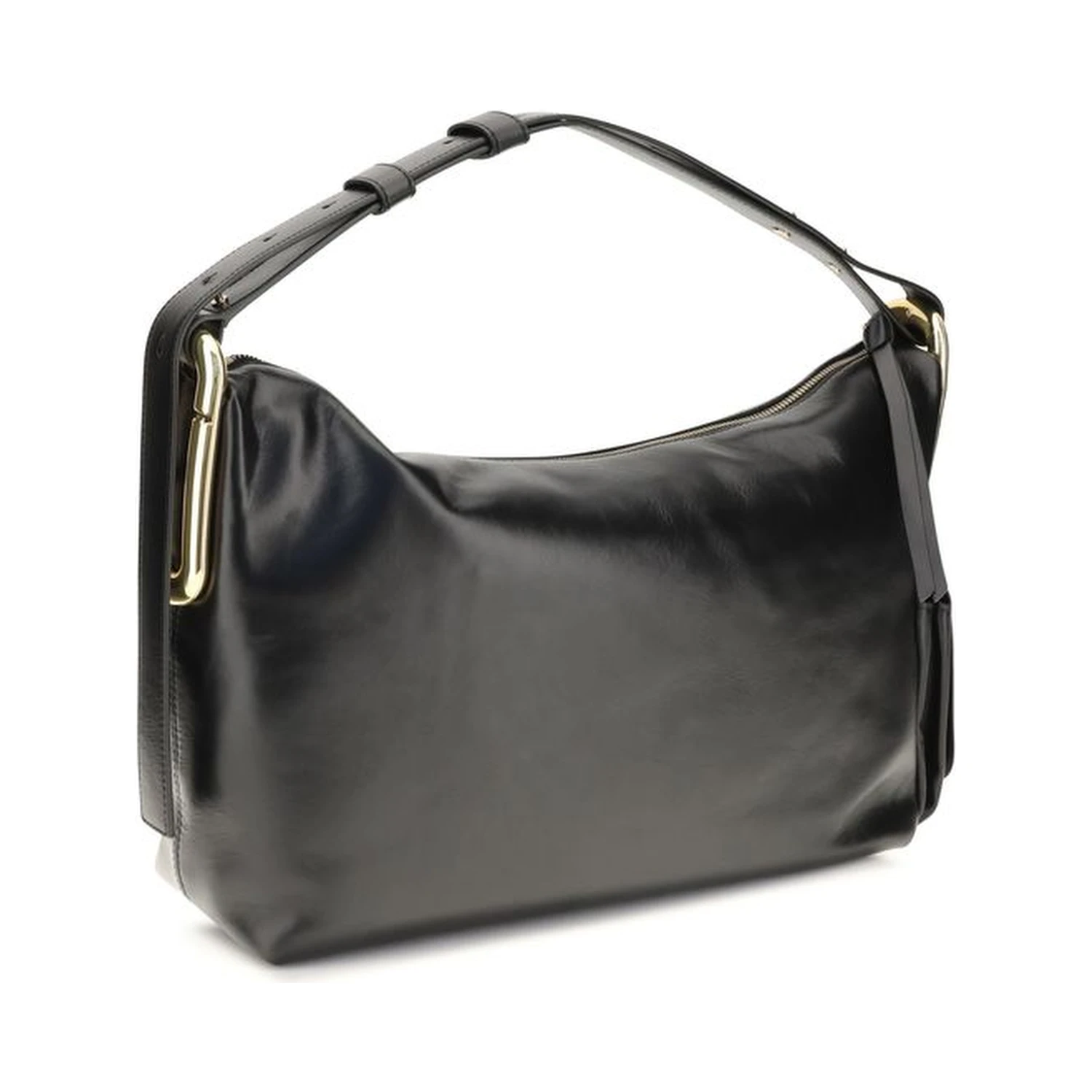 Black Calf Leather Bos Taurus Handbag