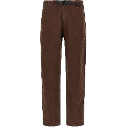 Brown Cotton Casual Pants