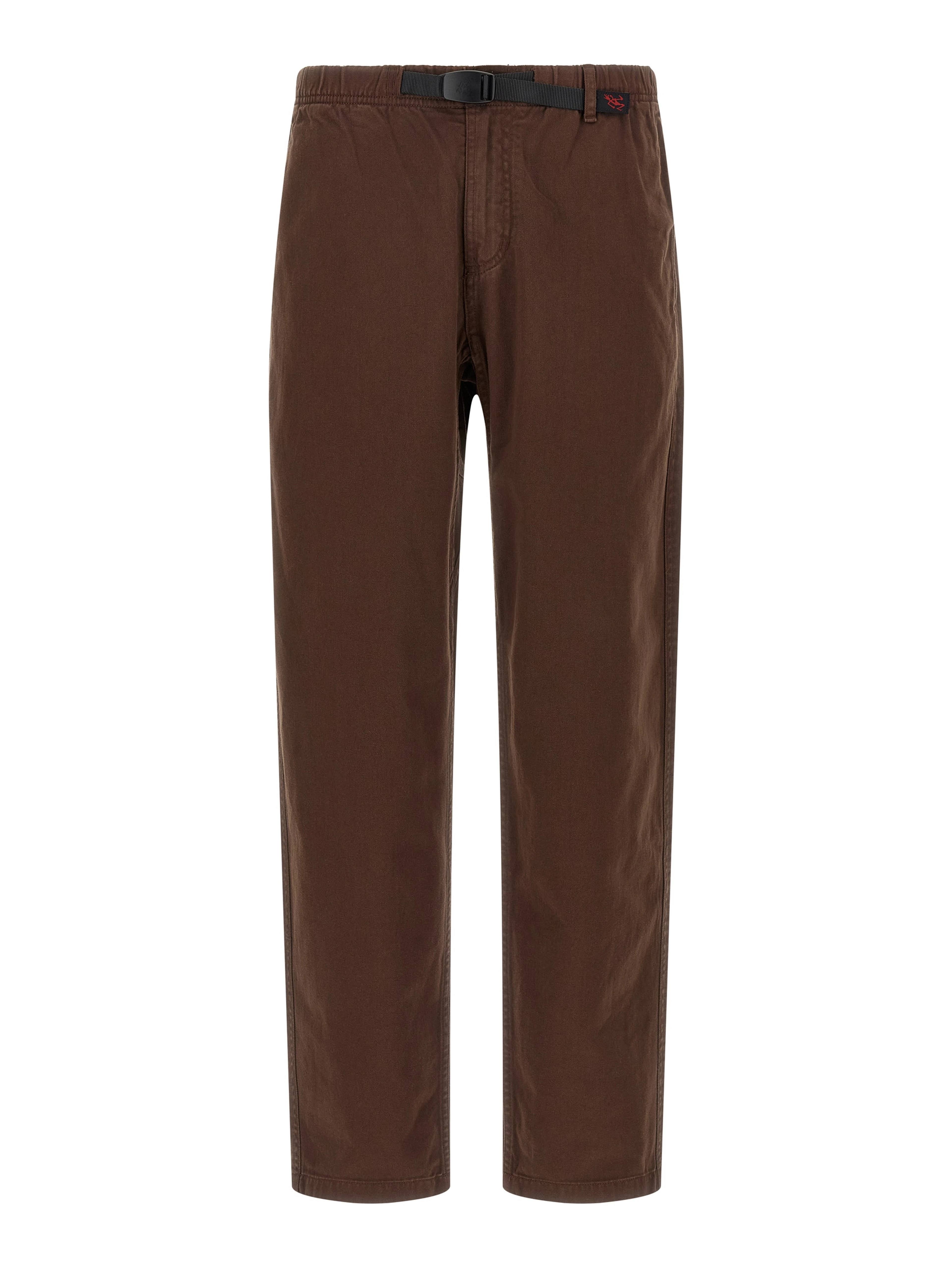 Brown Cotton Casual Pants