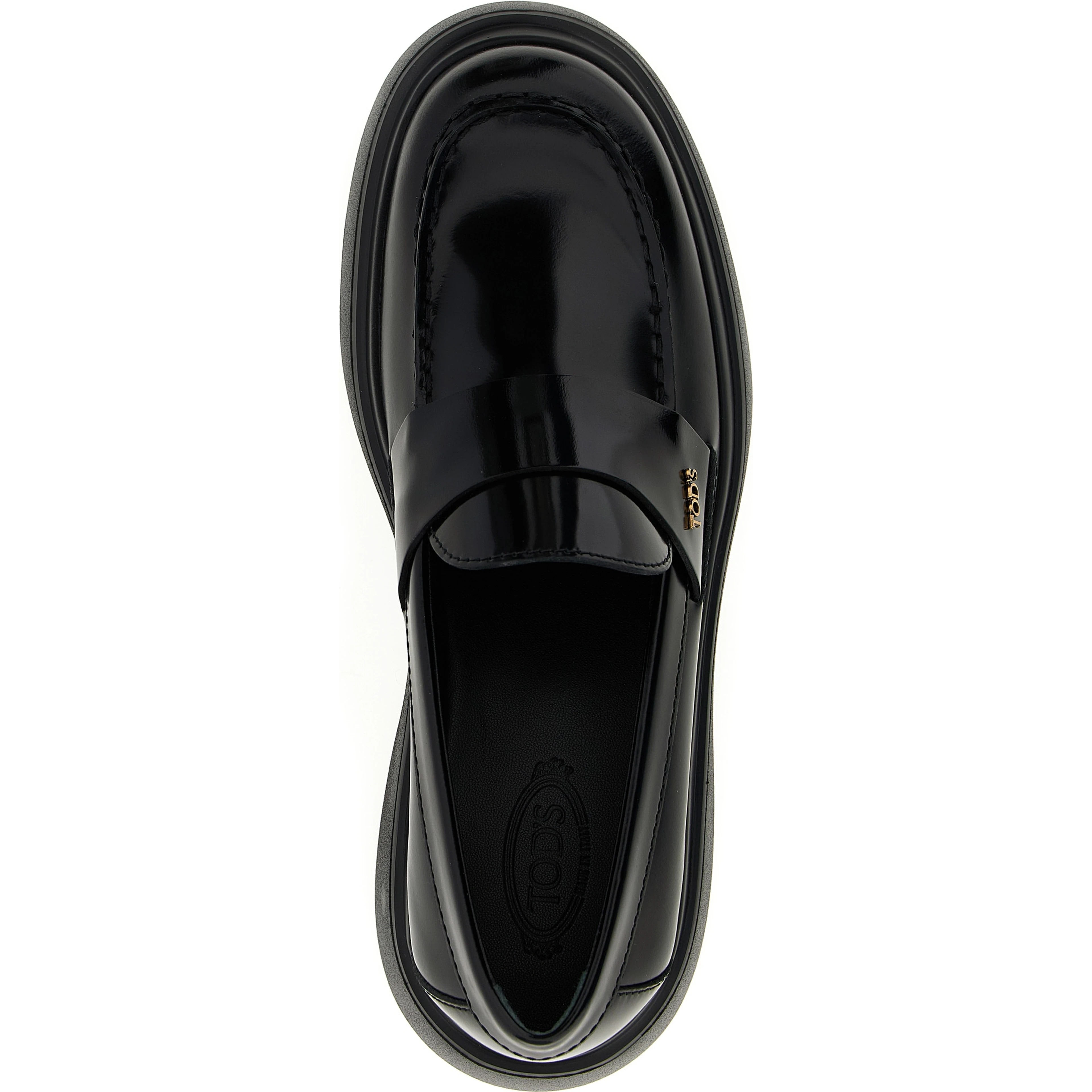 Black Calfskin Slip-On Loafers