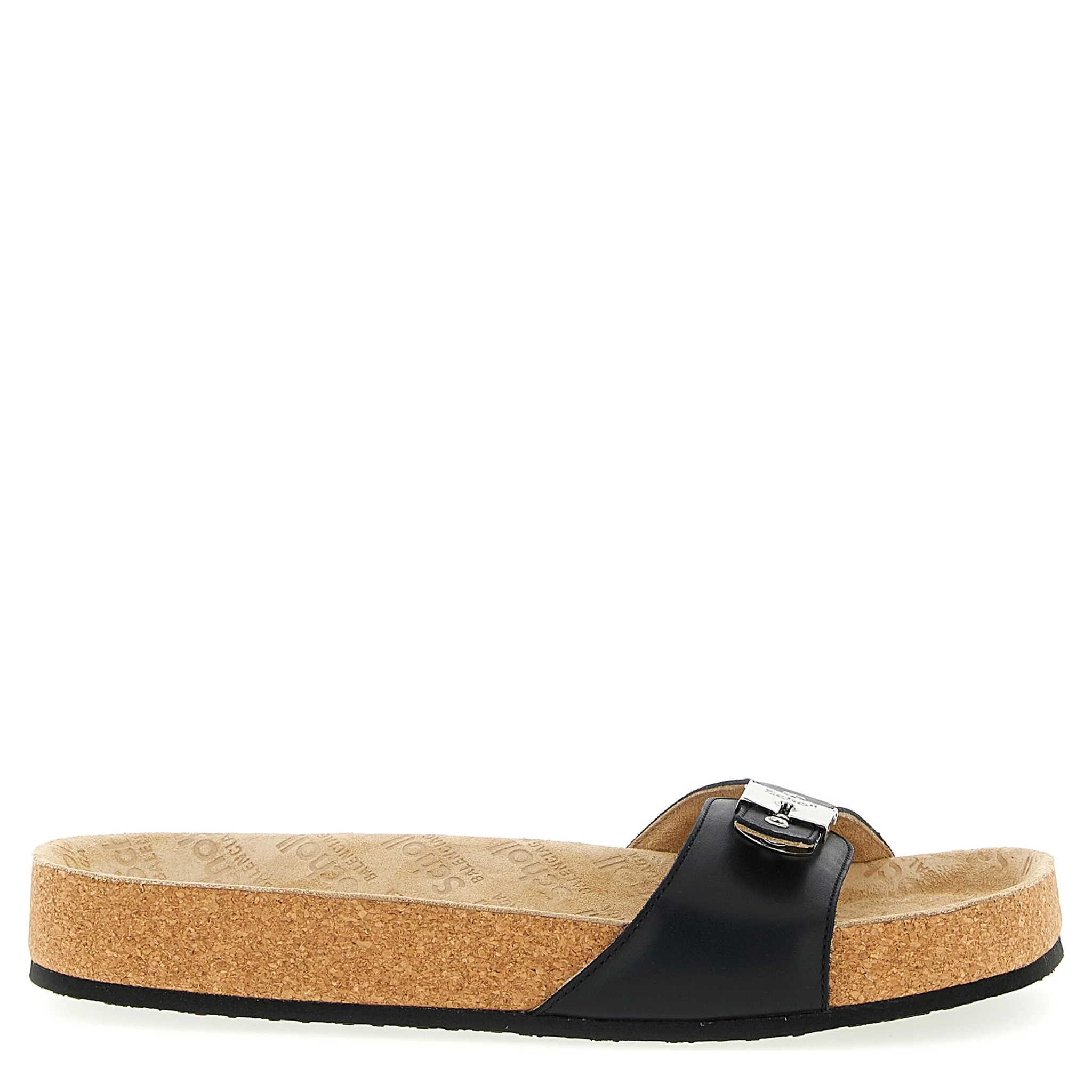 Black Calfskin Slides