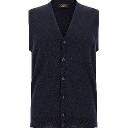 Blue Virgin Wool Cardigan