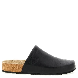 Black Calfskin Clogs
