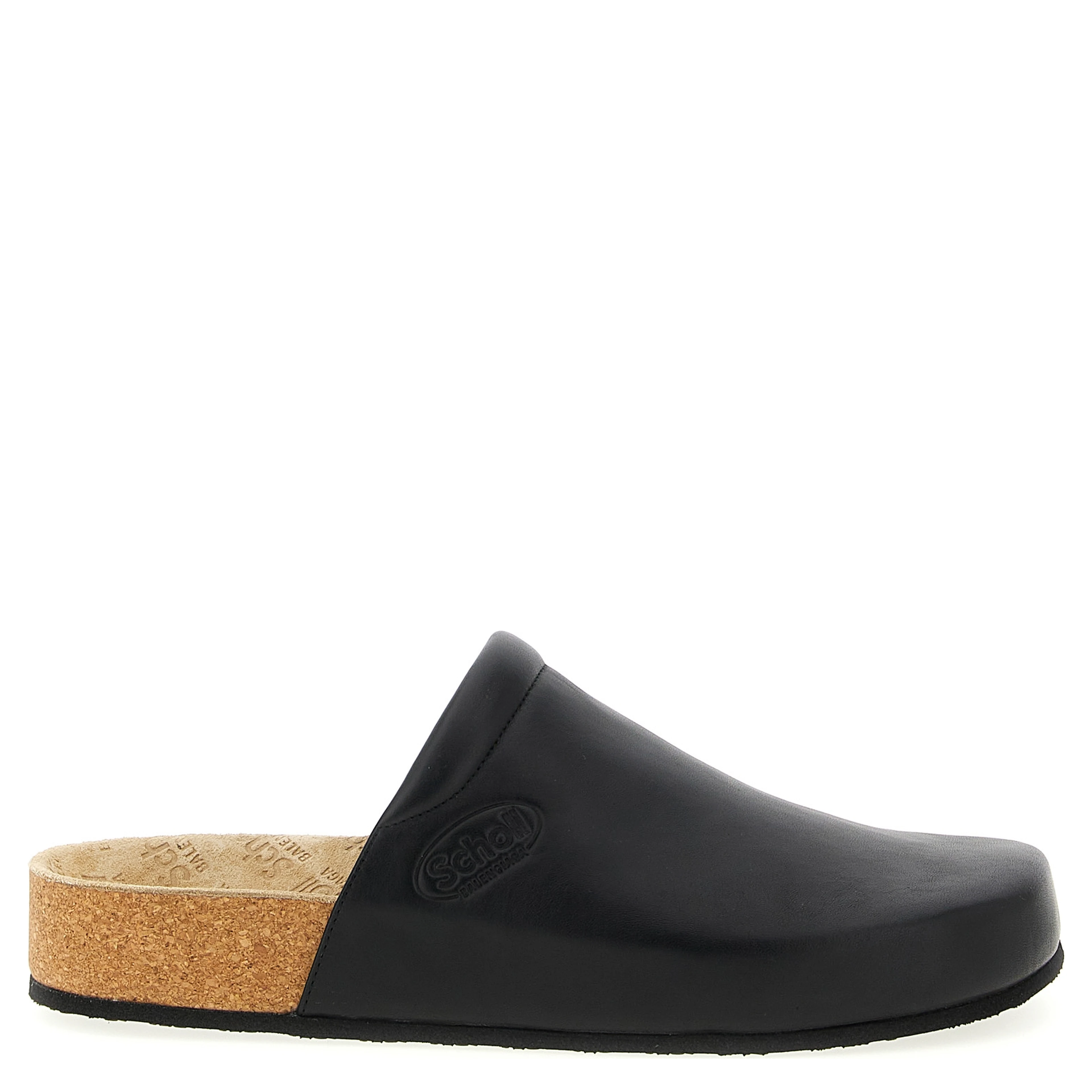 Black Calfskin Clogs