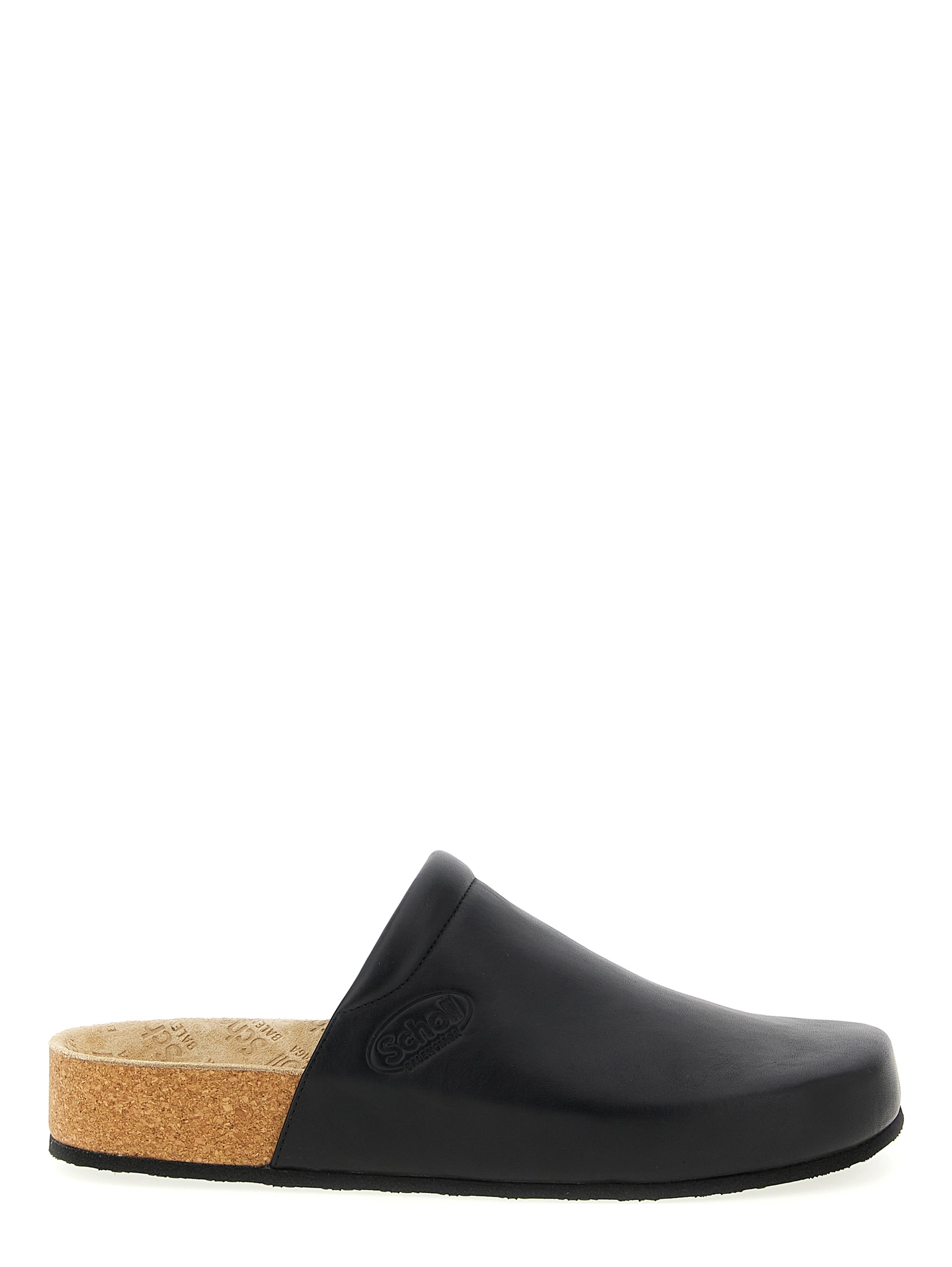 Black Calfskin Clogs