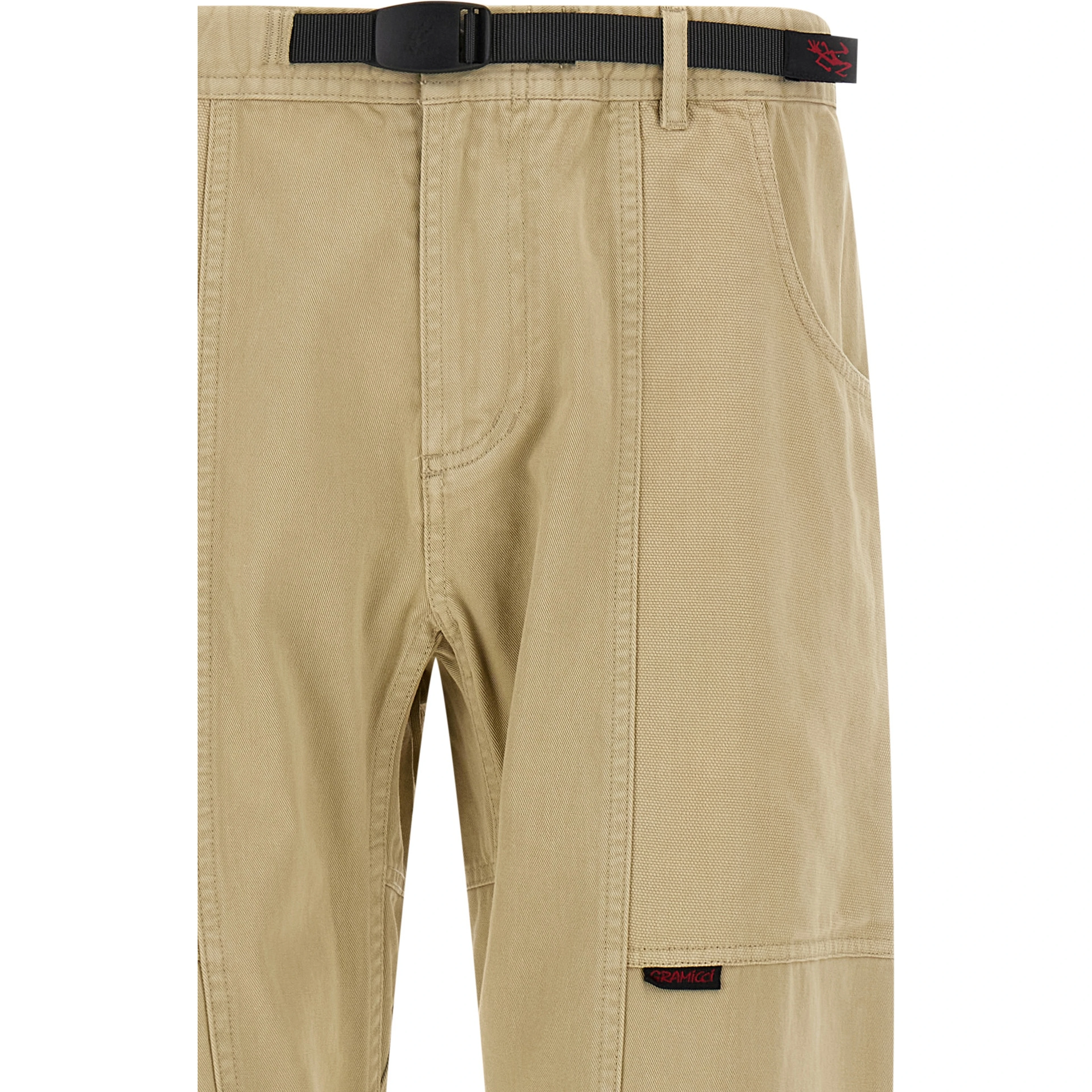 Beige Cotton Casual Pants