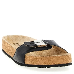 Black Calfskin Slides