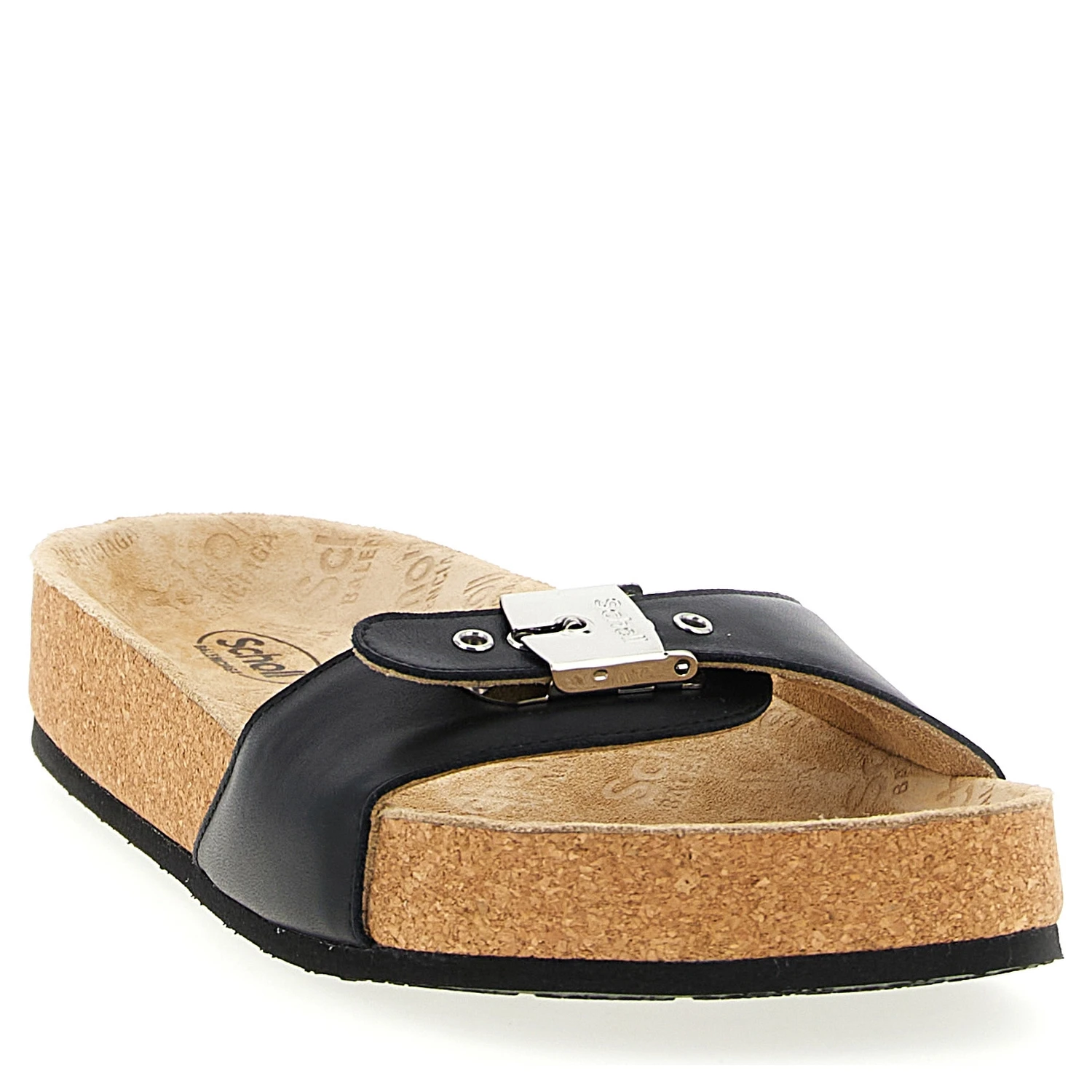 Black Calfskin Slides