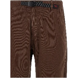 Brown Cotton Casual Pants