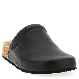 Black Calfskin Clogs