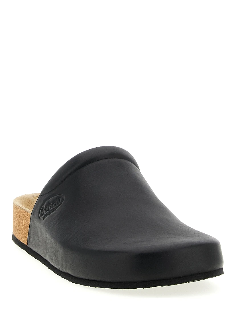 Black Calfskin Clogs