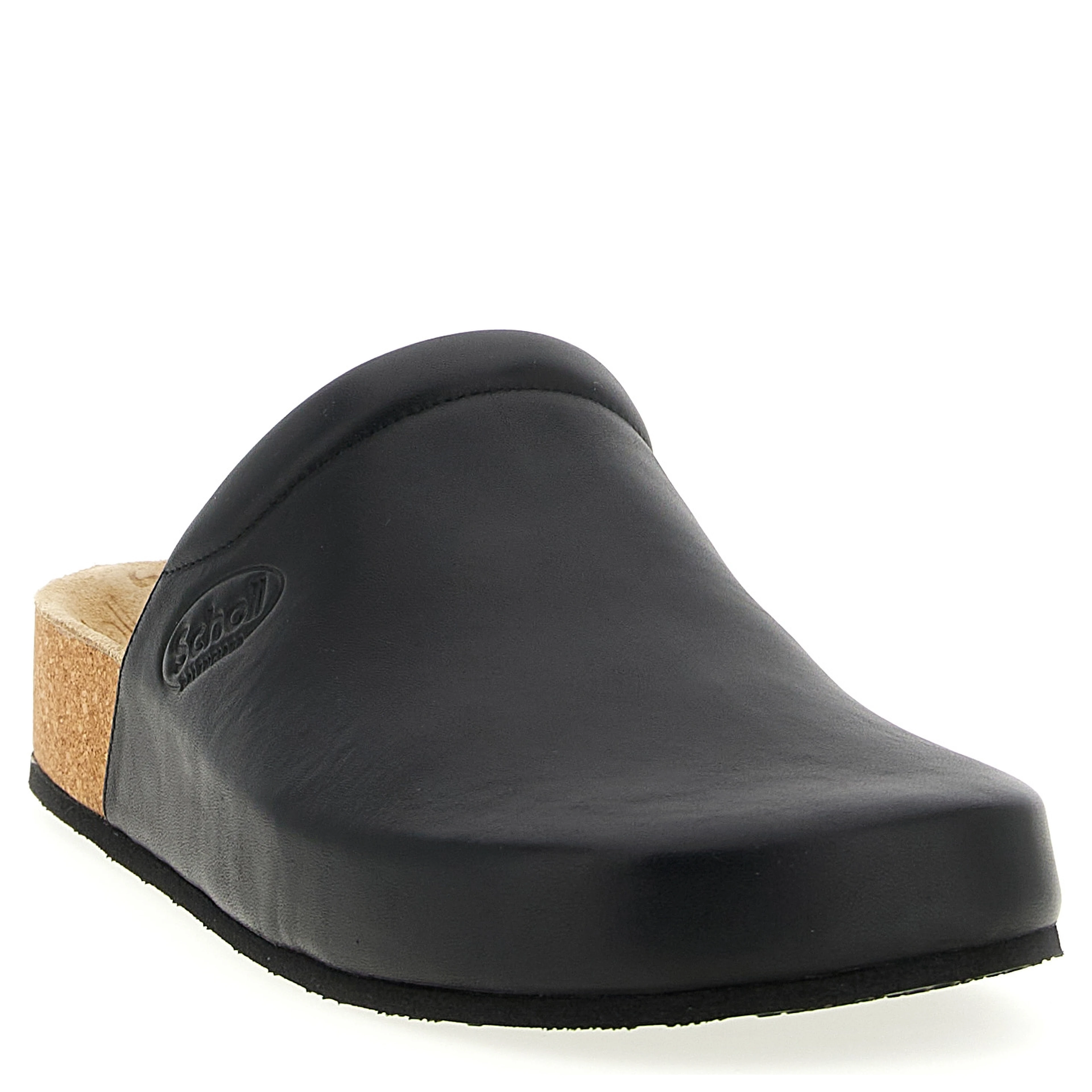 Black Calfskin Clogs