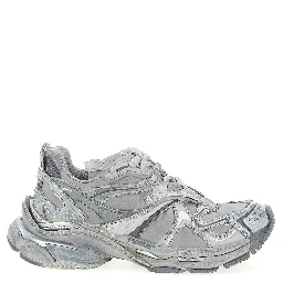 Gray Polyethylene Athletic Sneakers