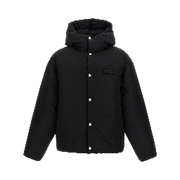 Black Polyamide Full-Length Jacket