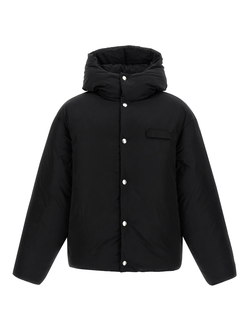 Black Polyamide Full-Length Jacket