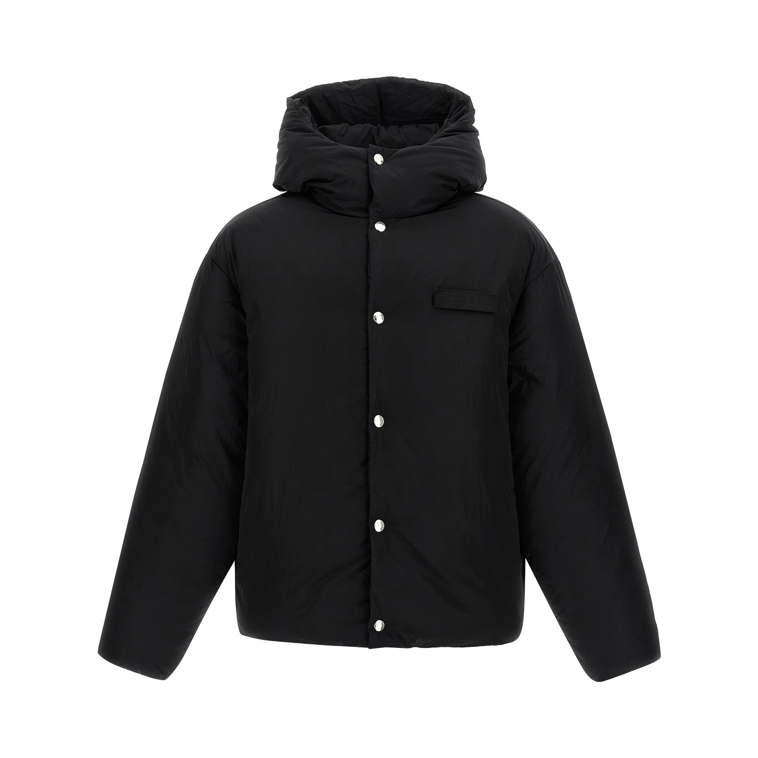 Black Polyamide Full-Length Jacket