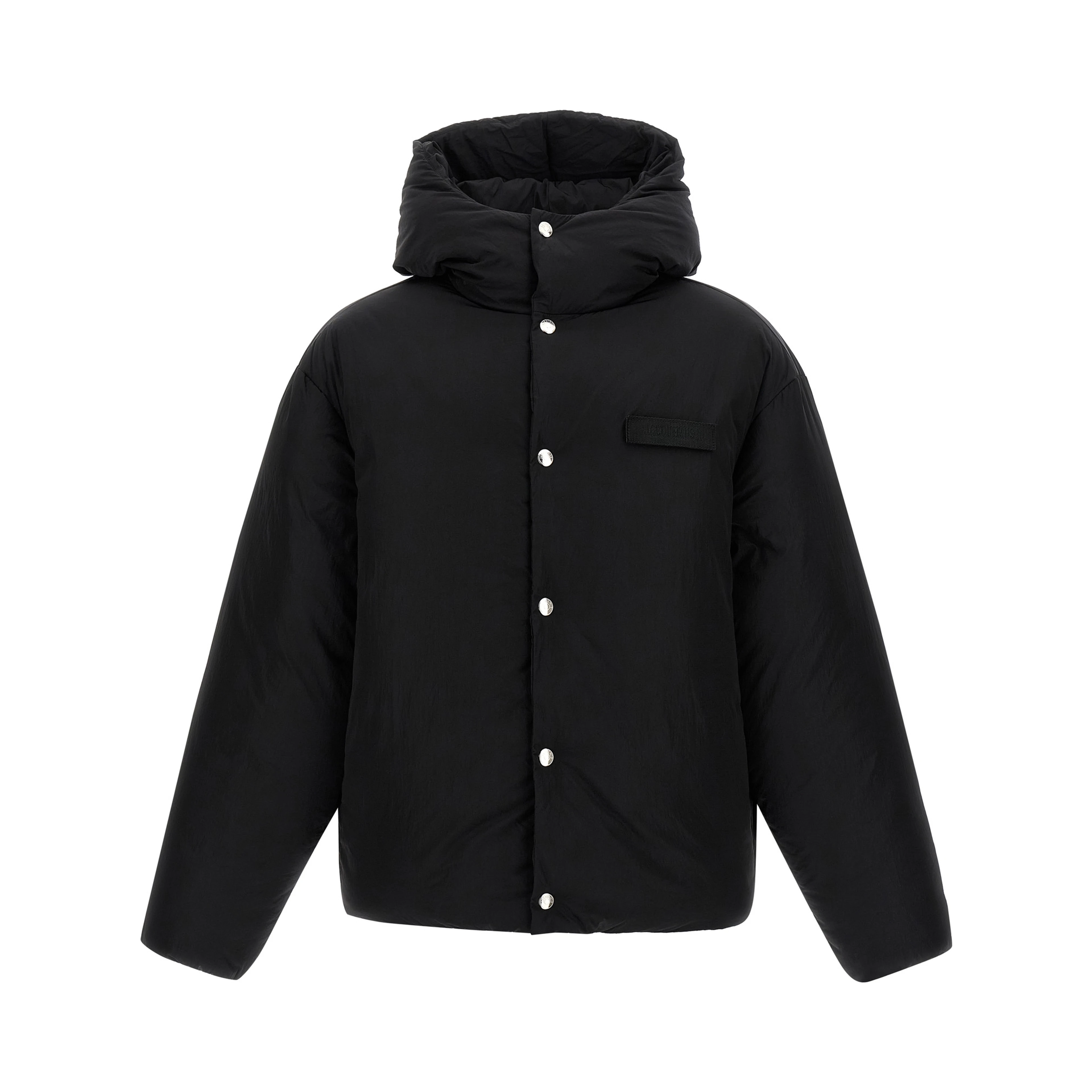 Black Polyamide Full-Length Jacket