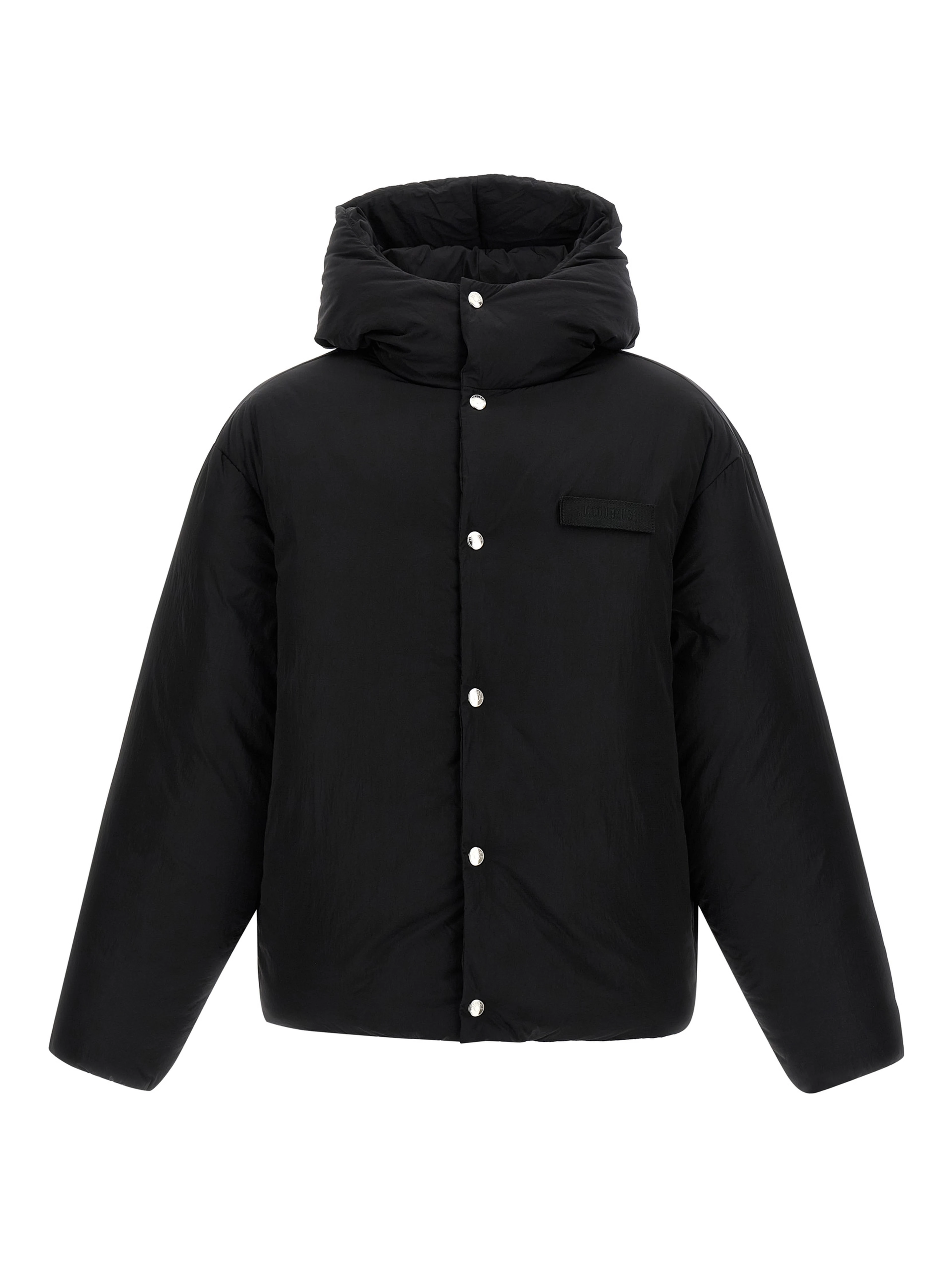 Black Polyamide Full-Length Jacket