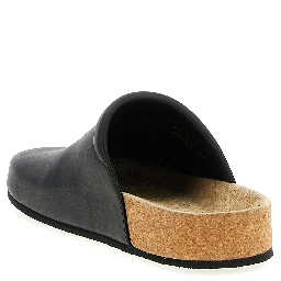 Black Calfskin Clogs