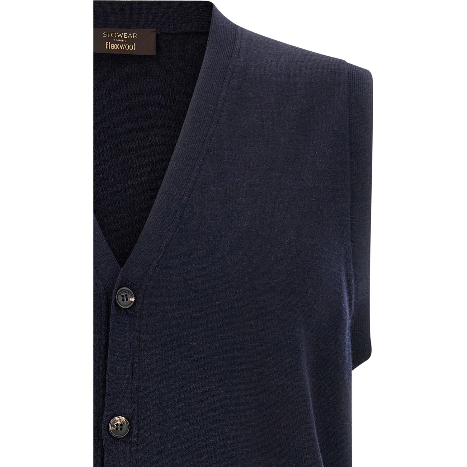 Blue Virgin Wool Cardigan