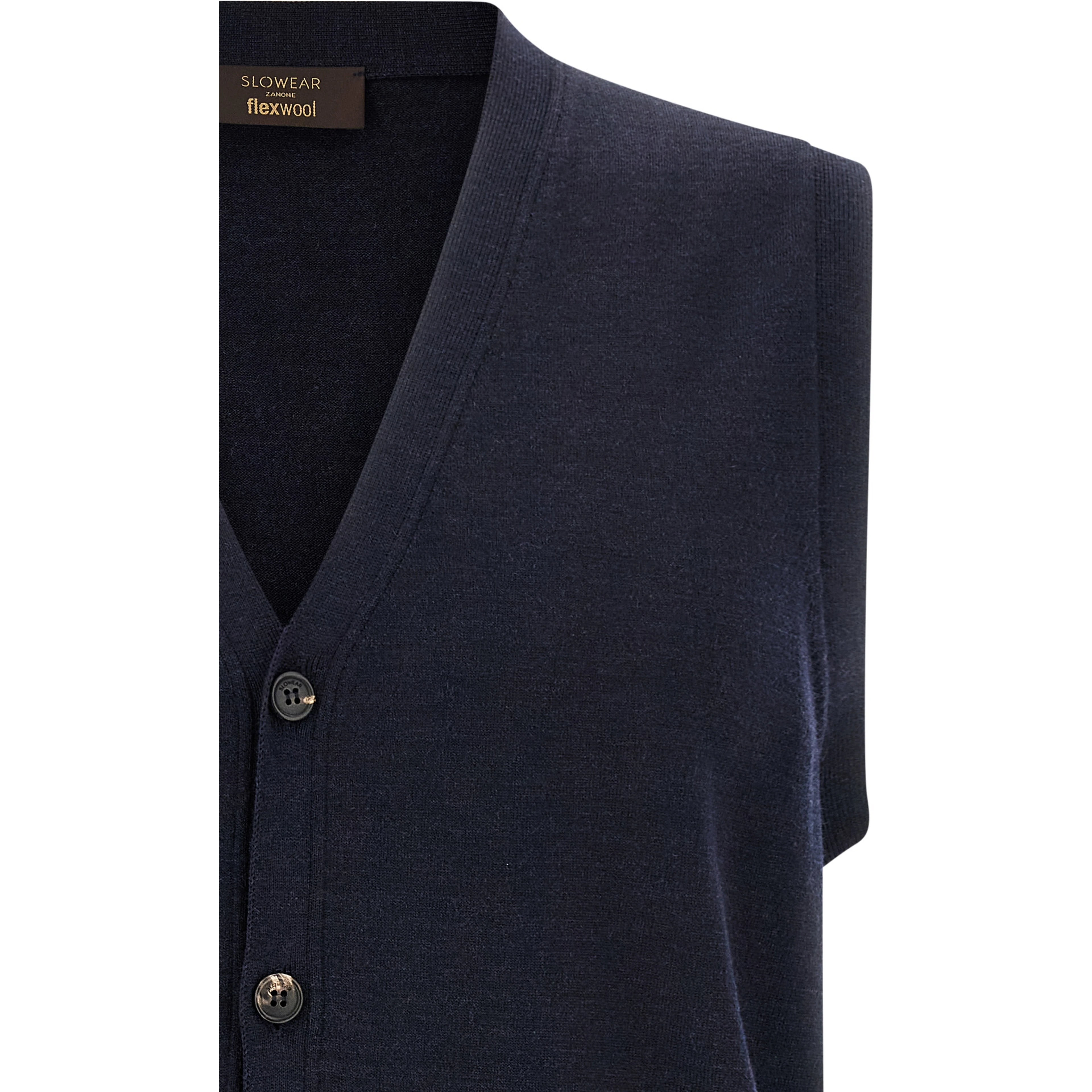 Blue Virgin Wool Cardigan