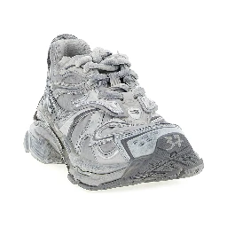 Gray Polyethylene Athletic Sneakers