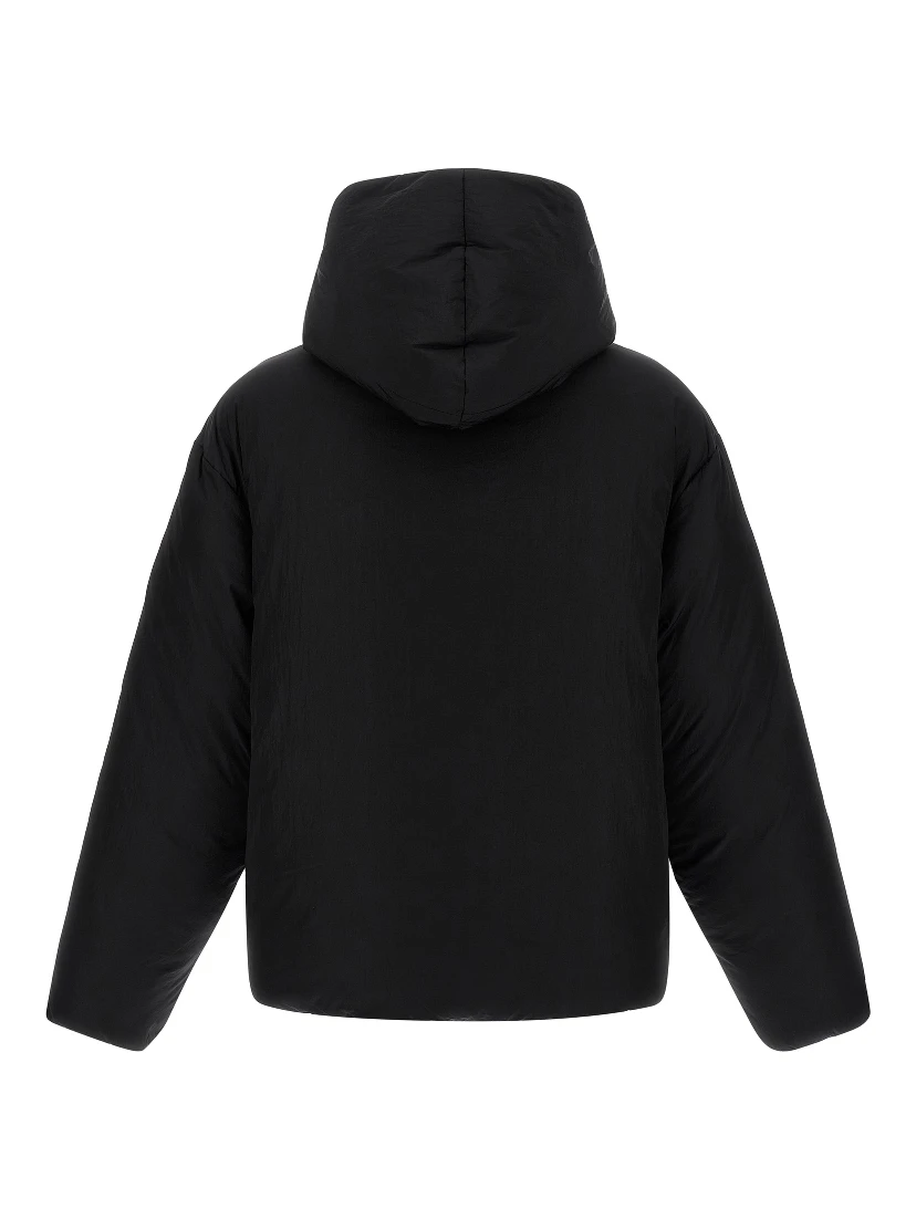 Black Polyamide Full-Length Jacket