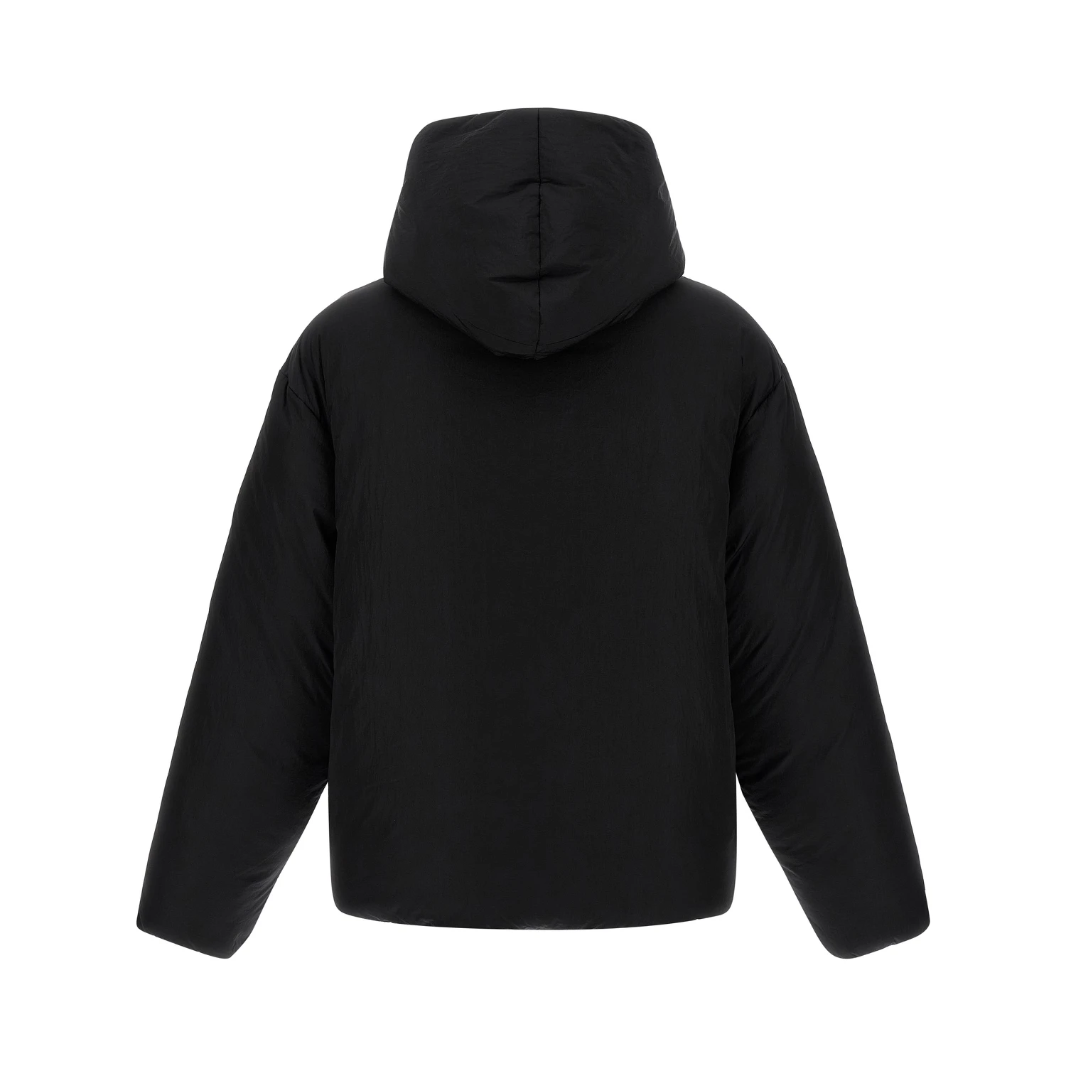 Black Polyamide Full-Length Jacket