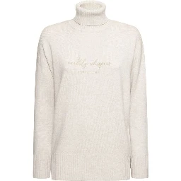 Beige Cashmere Turtleneck