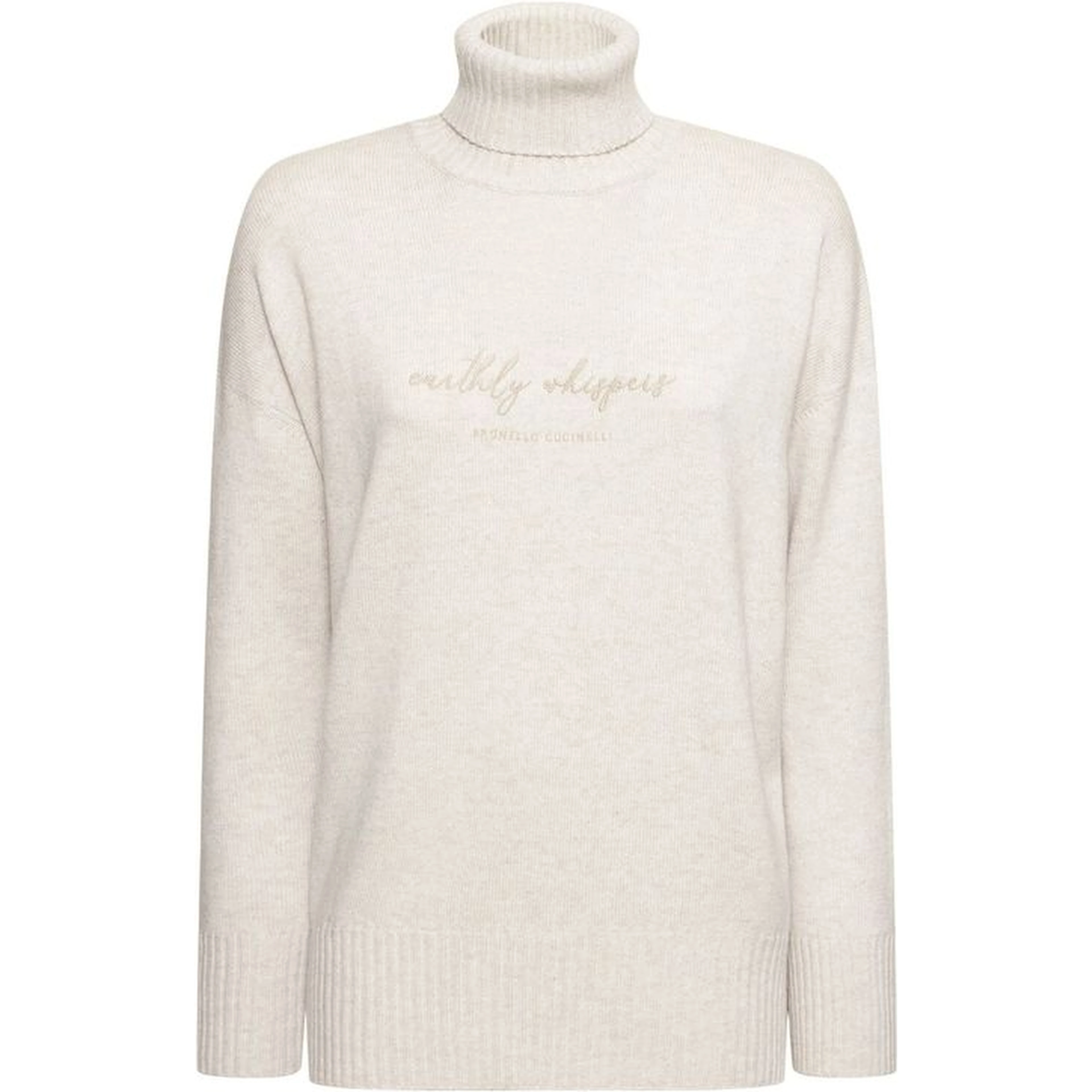 Beige Cashmere Turtleneck