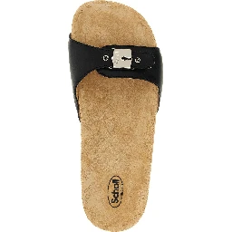 Black Calfskin Slides