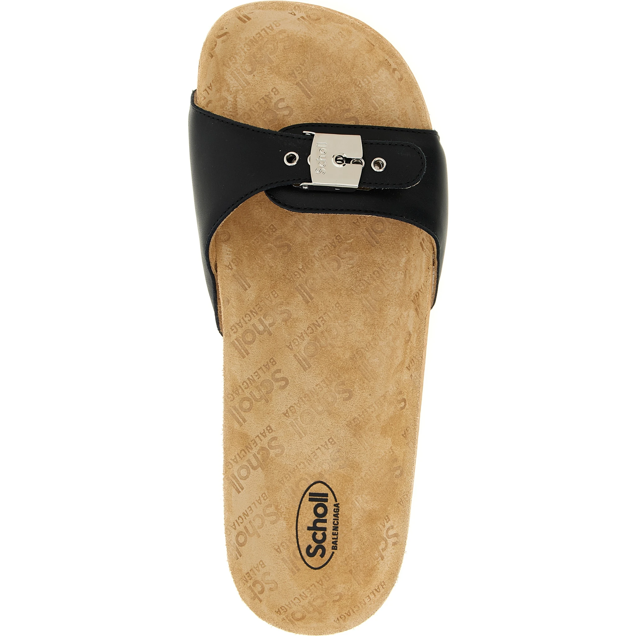Black Calfskin Slides