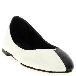 Bicolor Lamb Leather Ballet Flats
