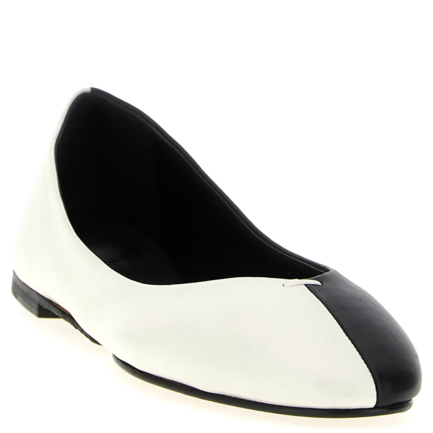 Bicolor Lamb Leather Ballet Flats
