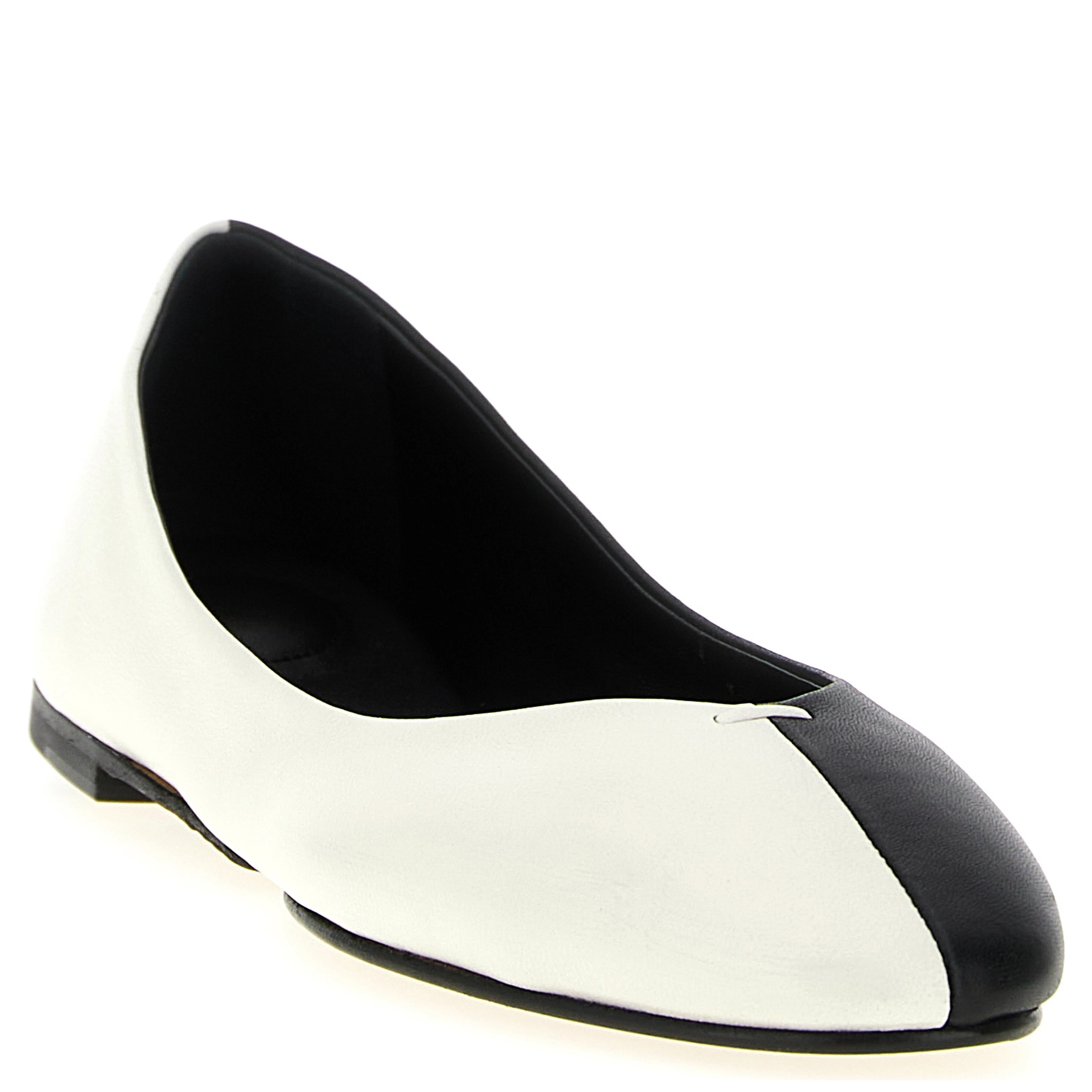 Bicolor Lamb Leather Ballet Flats