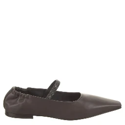 Brown Leather Ballet Flats