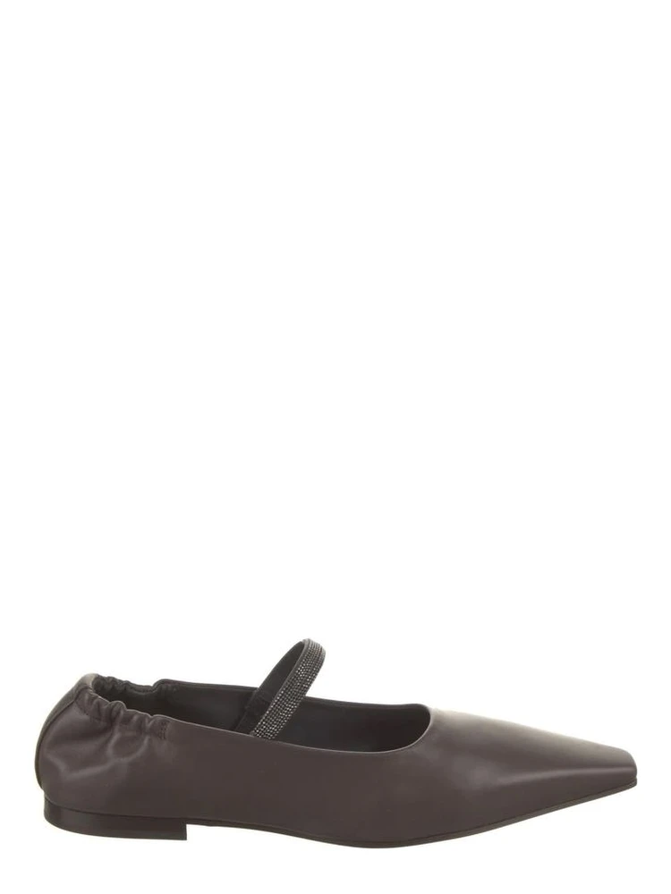 Brown Leather Ballet Flats