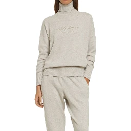 Beige Cashmere Turtleneck