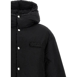 Black Polyamide Full-Length Jacket