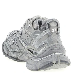Gray Polyethylene Athletic Sneakers