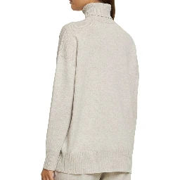Beige Cashmere Turtleneck