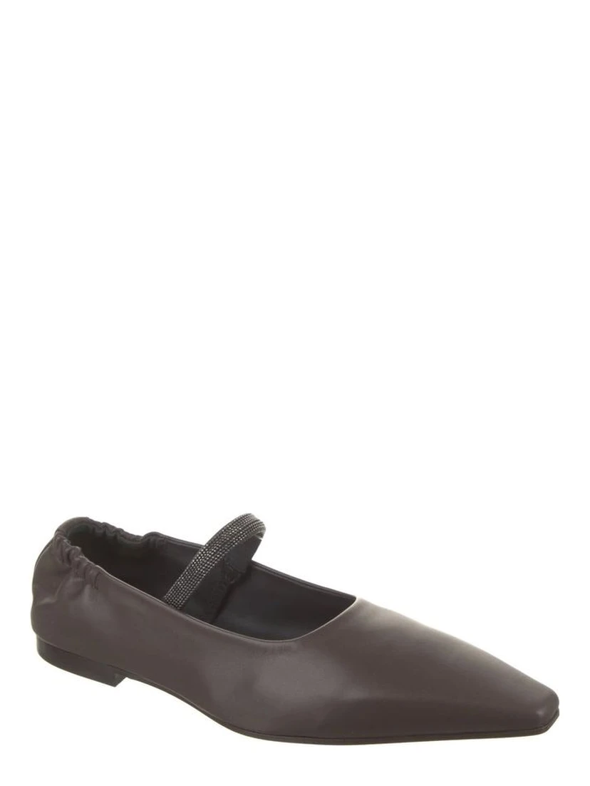 Brown Leather Ballet Flats
