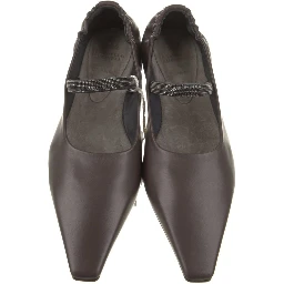 Brown Leather Ballet Flats