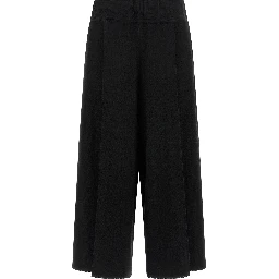 Black Cotton Casual Pants