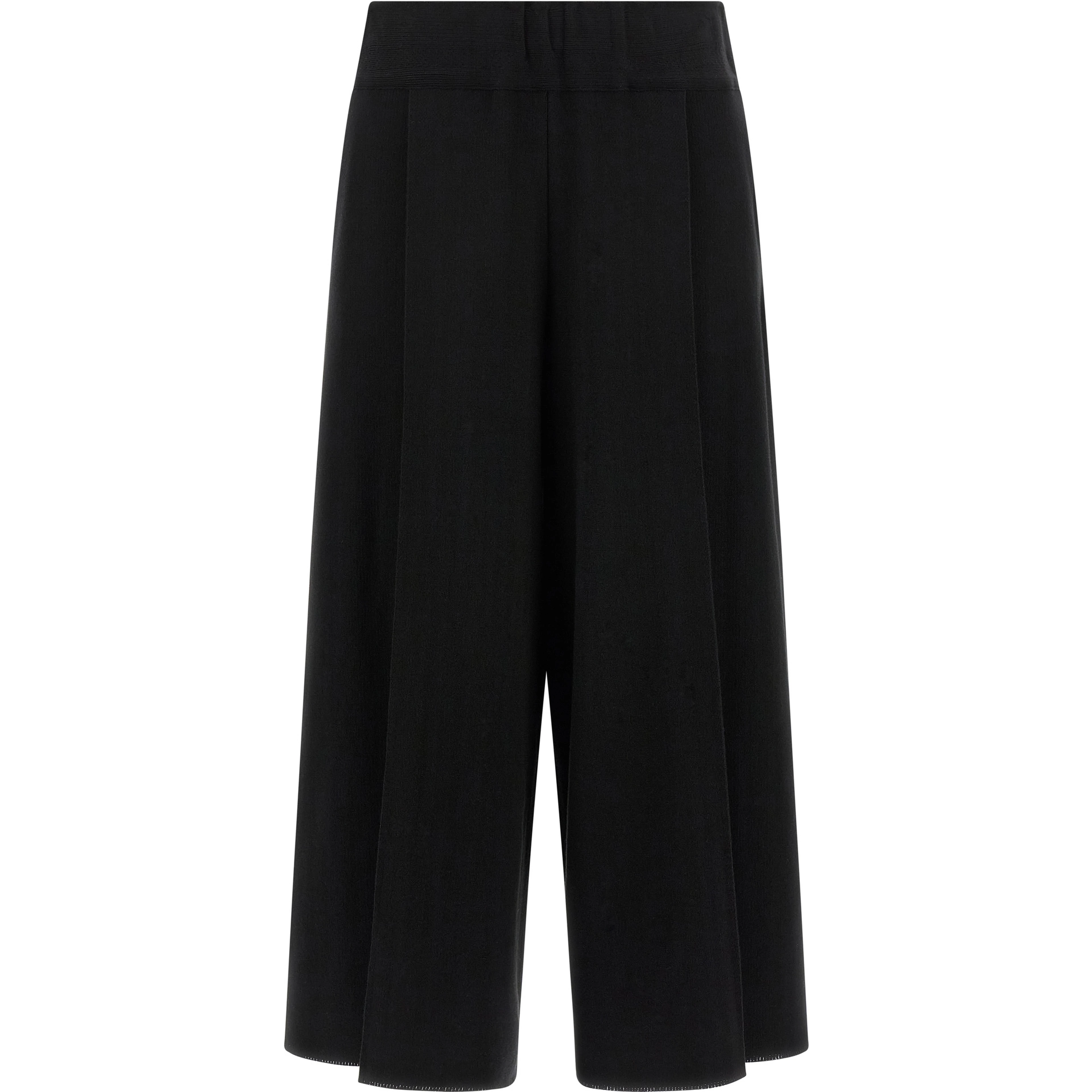 Black Cotton Casual Pants