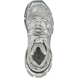 Gray Polyethylene Athletic Sneakers